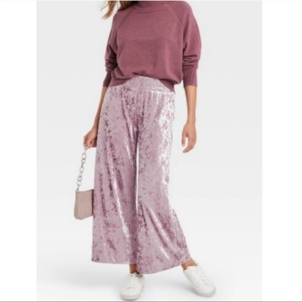 A New Day Purple Velour Pants NWT
